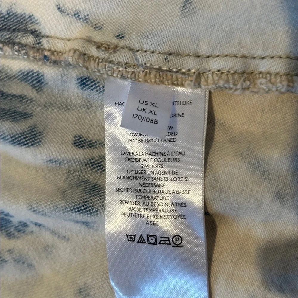 Free people Tie-Dye Denim Jacket large - Picture 3 of 6